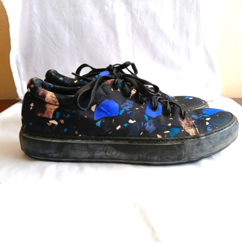 Acne Studios Premium Waxed Canvas Graphic Top Fashion Luxury Sneakers - Picture 2 of 6
